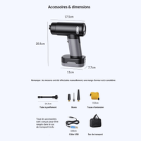 Gonfleur pneus ultra‑puissant 150 PSI (≈10,3 bars)