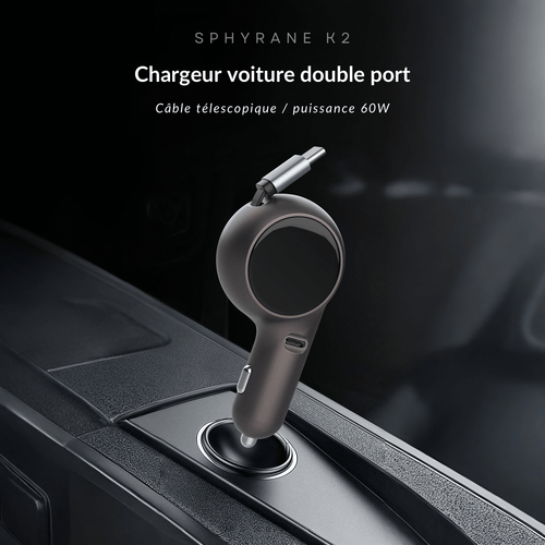 60W dual‑port car charger