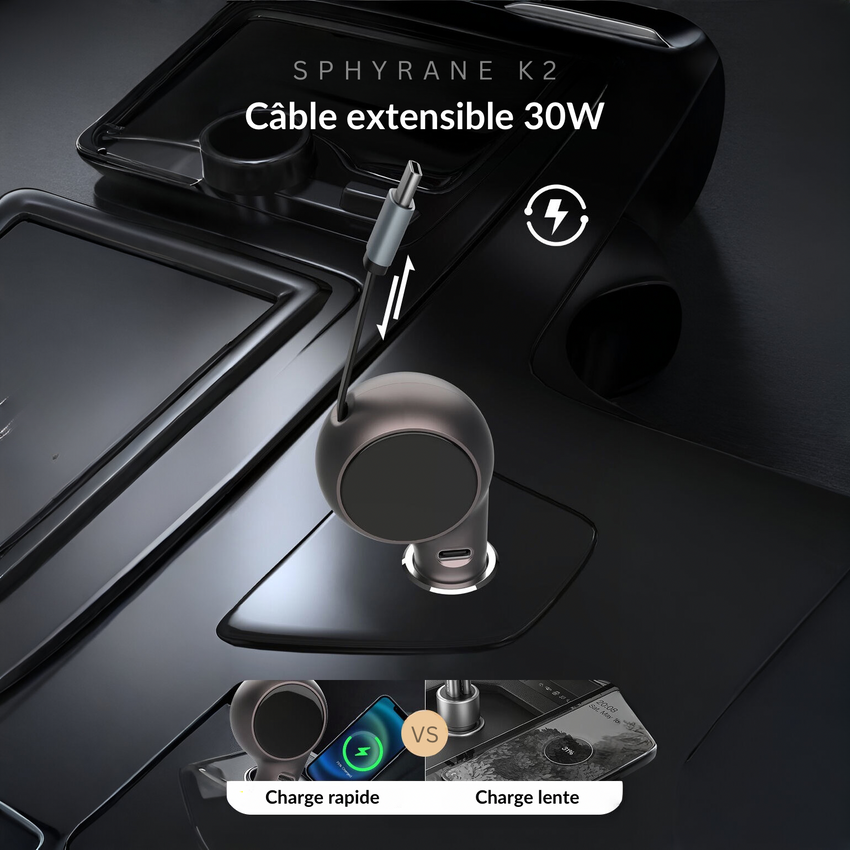 60W dual‑port car charger