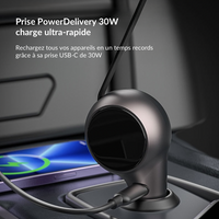 60W dual‑port car charger