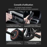 Gonfleur pneu filaire 12 V puissant