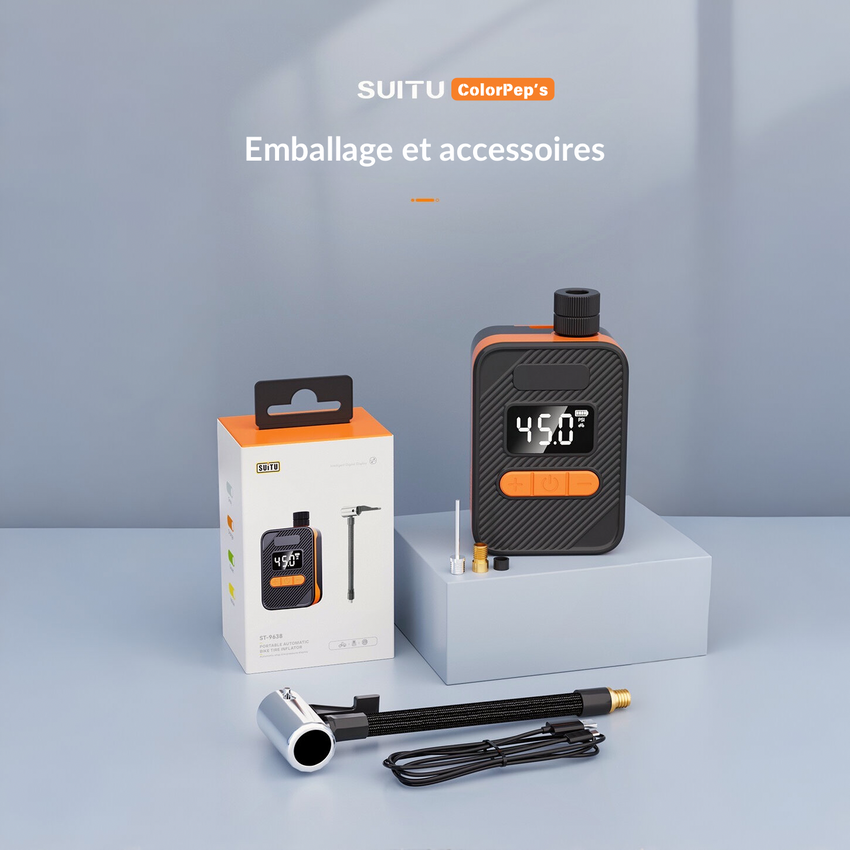 Suitu ColorPep's | Mini gonfleur vélo/moto/loisirs